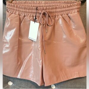 Women’s Dance & Marvel Shimmering Pink Patent material Shorts Size Large